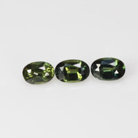 6x4 mm Natural Calibrated Green Sapphire Loose Gemstone Oval Cut