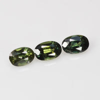 6x4 mm Natural Calibrated Green Sapphire Loose Gemstone Oval Cut