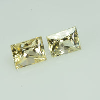 1.20 cts Natural Yellow Sapphire Loose Pair Gemstone Baguette Cut