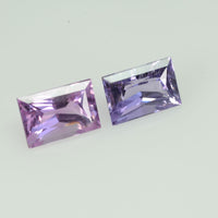 1.22 cts Natural Fancy Sapphire Loose Pair Gemstone Baguette Cut