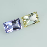 1.37 cts Natural Fancy Sapphire Loose Pair Gemstone Baguette Cut