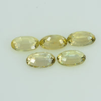 7x5 Natural Calibrated Sri Lanka Yellow Sapphire Loose Gemstone Oval Cut