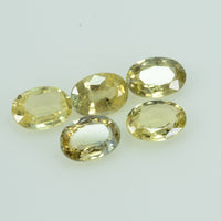 7x5 Natural Calibrated Sri Lanka Yellow Sapphire Loose Gemstone Oval Cut