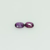 3.5x3 mm Natural Thai Ruby Loose Gemstone Oval Cut