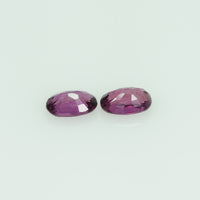 5x3 Natural Thai Ruby Loose Gemstone Oval Cut