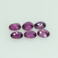 3.5x3 mm Lot Natural Thai Ruby Loose Gemstone Oval Cut