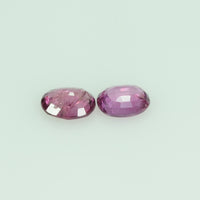 5x4 Natural Thai Ruby Loose Gemstone Oval Cut