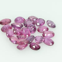 3.5x2.5 mm Lot Natural Thai Ruby Loose Gemstone Oval Cut
