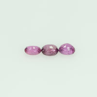 3x2.5 mm Lot Natural Thai Ruby Loose Gemstone Oval Cut
