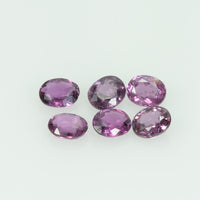3.5x3 mm Lot Natural Thai Ruby Loose Gemstone Oval Cut
