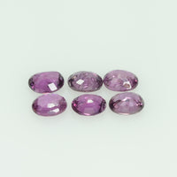 3.5x3 mm Lot Natural Thai Ruby Loose Gemstone Oval Cut