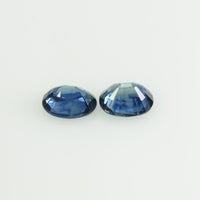 6x5 Natural Calibrated Blue Sapphire Loose Gemstone Oval Cut