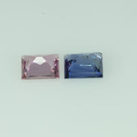 0.66 cts Natural Fancy Sapphire Loose Pair Gemstone Baguette Cut