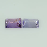 1.05 cts Noheat Natural Fancy Sapphire Loose Pair Gemstone Baguette Cut
