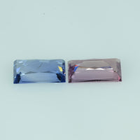 1.29 cts Natural Fancy Sapphire Loose Pair Gemstone Baguette Cut