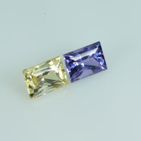 1.30 cts Natural Fancy Sapphire Loose Pair Gemstone Baguette Cut