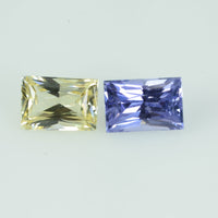 1.65 cts Natural Fancy Sapphire Loose Pair Gemstone Baguette Cut