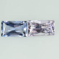 2.07 cts Natural Fancy Sapphire Loose Pair Gemstone Baguette Cut