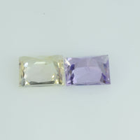 1.48 cts Natural Fancy Sapphire Loose Pair Gemstone Square Baguette Cut