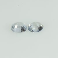 0.72 cts Natural White Sapphire Loose Pair Gemstone Oval Cut - Thai Gems Export Ltd.