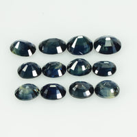 6x5 Natural Calibrated Blue Sapphire Loose Gemstone Oval Cut