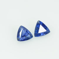 1.00 cts Natural Blue Sapphire Loose Gemstone Trillion Cut Pair