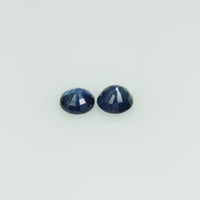 3.5-3.6 mm Natural Blue Sapphire Loose Pair Gemstone Round Cut