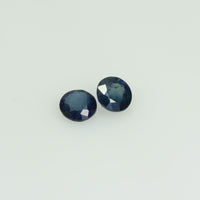 3.5-3.6 mm Natural Blue Sapphire Loose Pair Gemstone Round Cut