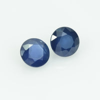 5.5 MM Natural Blue Sapphire Loose Pair Gemstone Round Cut