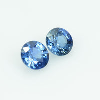 5.5 MM Natural Blue Sapphire Loose Pair Gemstone Round Cut