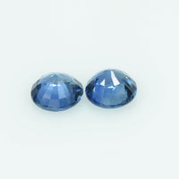 5.5 MM Natural Blue Sapphire Loose Pair Gemstone Round Cut
