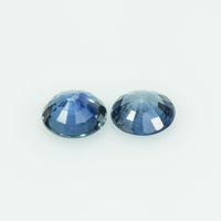 5.5 MM Natural Blue Sapphire Loose Pair Gemstone Round Cut