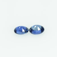 0.47 Cts Natural Blue Sapphire Loose Pair Gemstone Oval Cut