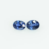 0.47 Cts Natural Blue Sapphire Loose Pair Gemstone Oval Cut