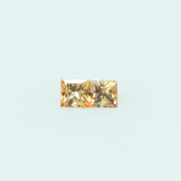 2.2-2.9 mm Natural Callibrated Orange Sapphire Loose Gemstone Princess Cut