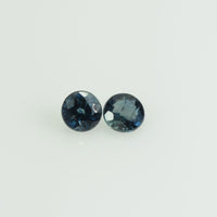 3.5-3.6 mm Natural Blue Sapphire Loose Pair Gemstone Round Cut