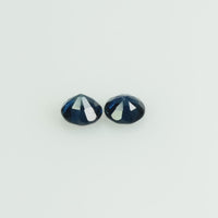 3.5-3.6 mm Natural Blue Sapphire Loose Pair Gemstone Round Cut