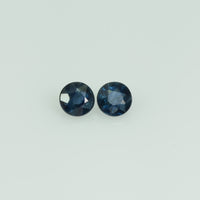 3.4 mm Natural Blue Sapphire Loose Gemstone Round Cut