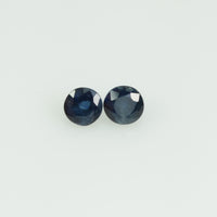 3.4 mm Natural Blue Sapphire Loose Gemstone Round Cut
