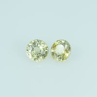 3.5 mm Natural Yellow Sapphire Loose Gemstone Round Cut