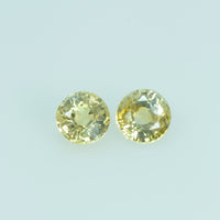 3.7 mm Natural Yellow Sapphire Loose Gemstone Round Cut