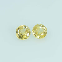 3.7 mm Natural Yellow Sapphire Loose Gemstone Round Cut