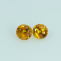 3.4 mm Natural Yellow Sapphire Loose Gemstone Round Cut - Thai Gems Export Ltd.
