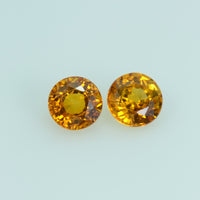 3.4 mm Natural Yellow Sapphire Loose Gemstone Round Cut - Thai Gems Export Ltd.