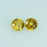 4.0 mm Natural Yellow Sapphire Loose Gemstone Round Cut