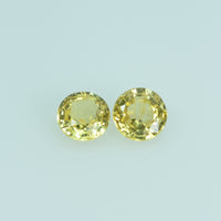 3.7 mm Natural Yellow Sapphire Loose Gemstone Round Cut