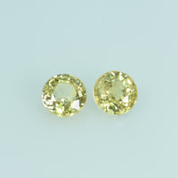 3.7 mm Natural Yellow Sapphire Loose Gemstone Round Cut
