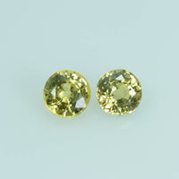 3.9 mm Natural Yellow Sapphire Loose Gemstone Round Cut