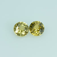 3.9 mm Natural Yellow Sapphire Loose Gemstone Round Cut
