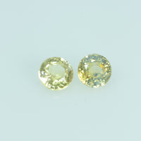 3.7 mm Natural Yellow Sapphire Loose Gemstone Round Cut - Thai Gems Export Ltd.